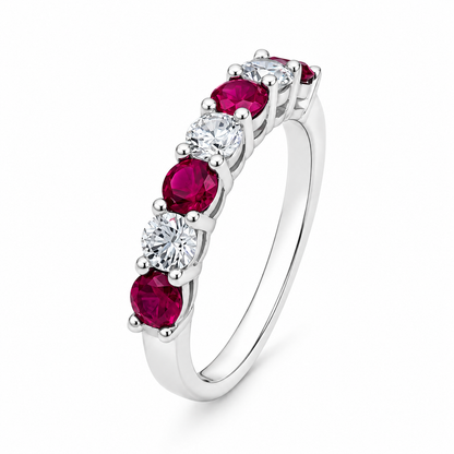 Sterling Silver Ruby Eternity Ring