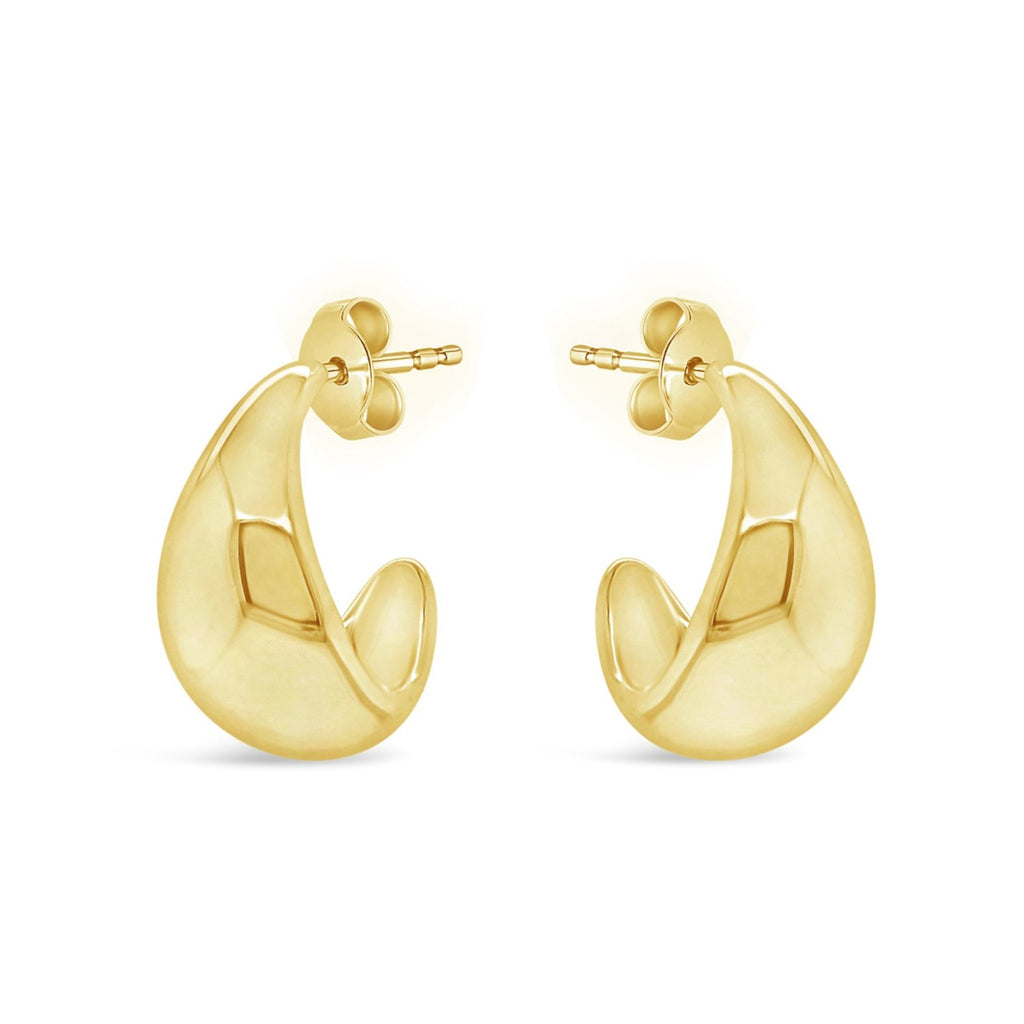  Bulbous Gold Hoop Earrings