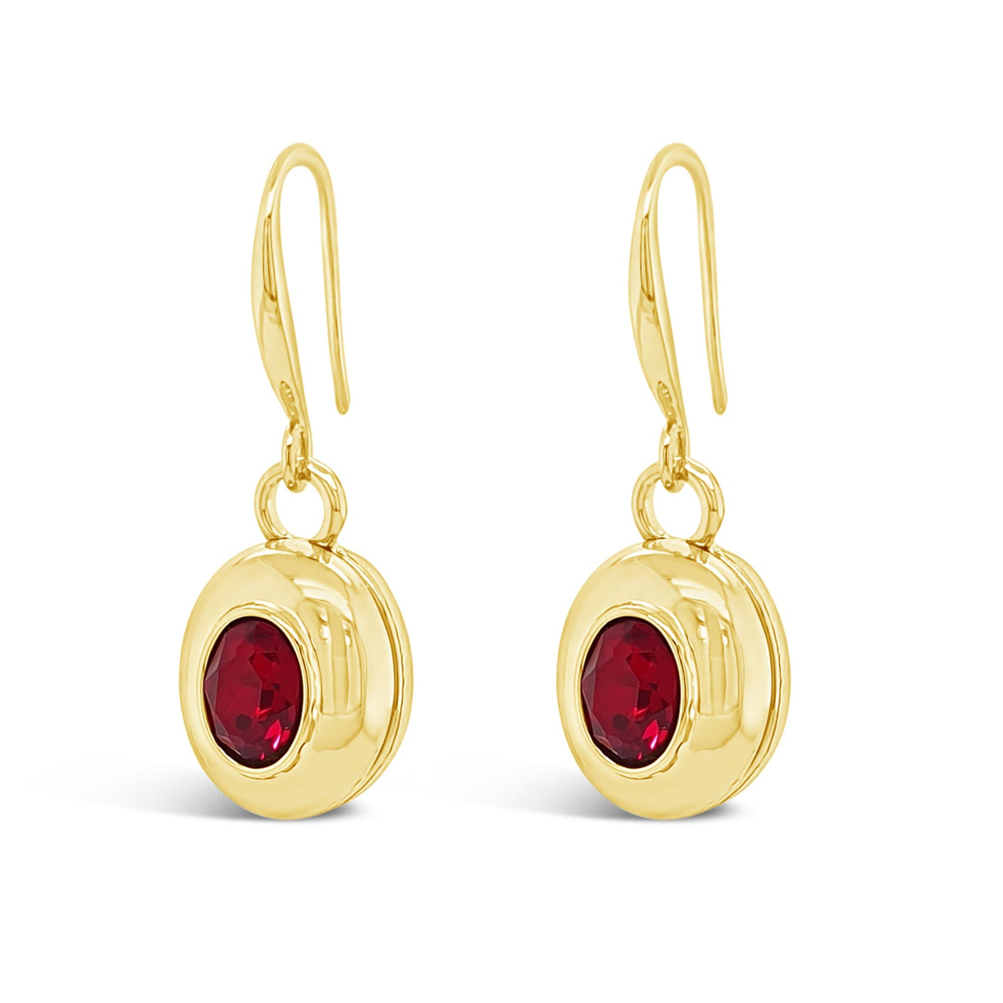 Siam ruby crystal drop earrings Eva Victoria Ireland