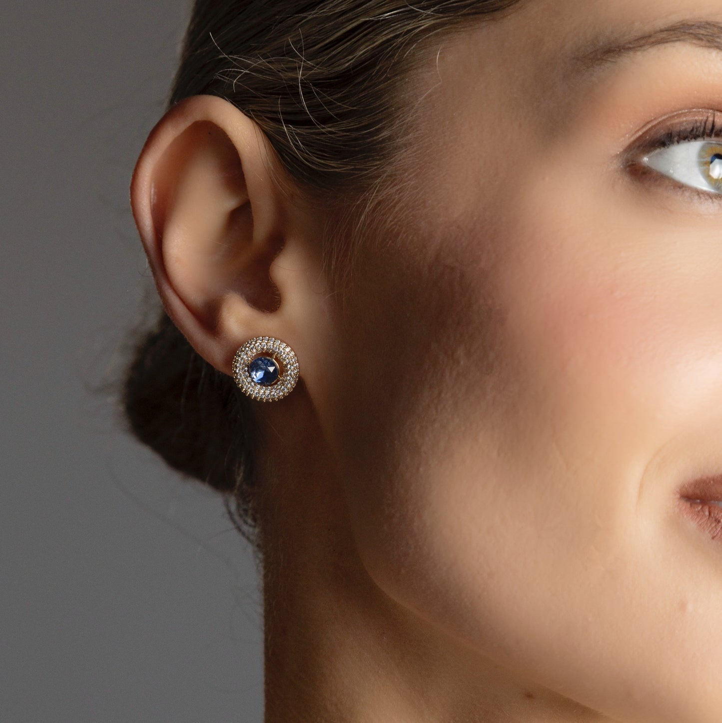 Absolute Jewellery Crystal Halo Stud Earrings