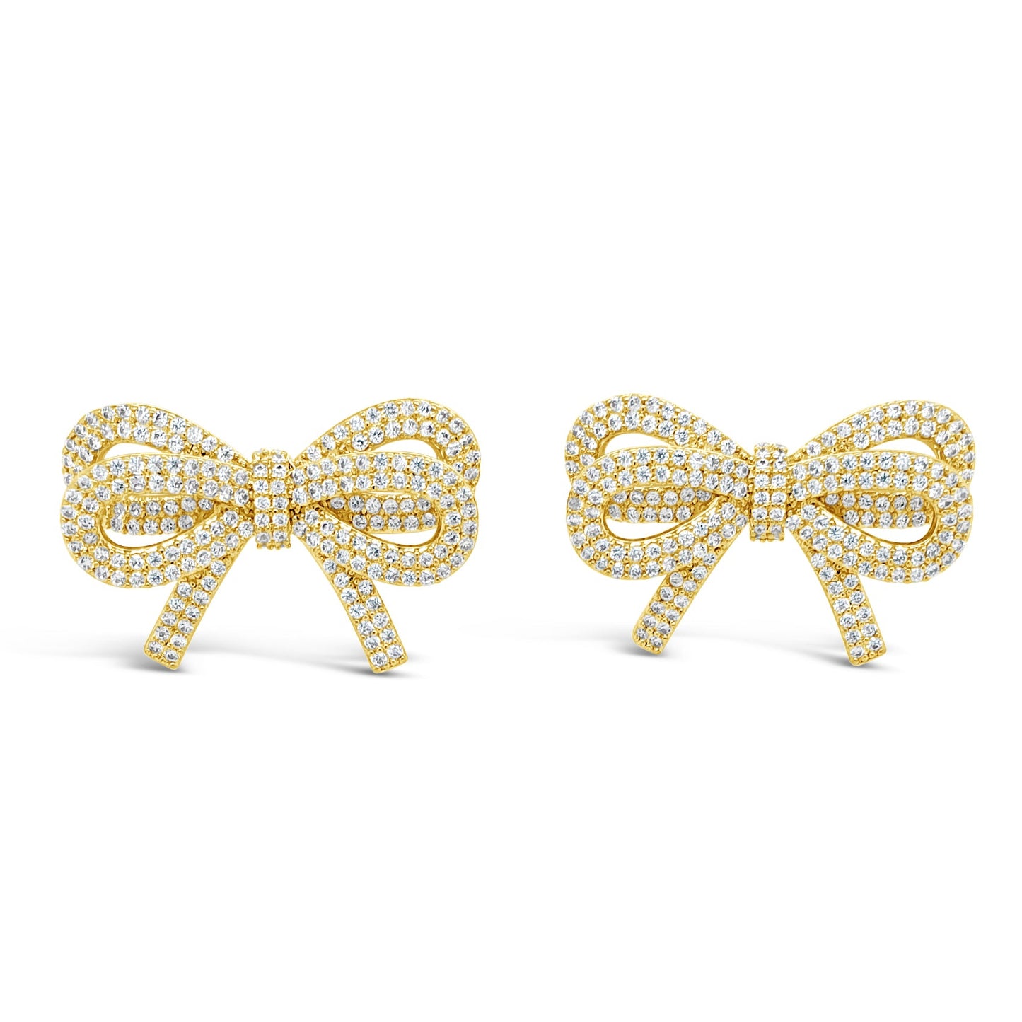 Absolute Jewellery Gold Statement Bow Earrings - eva victoria ireland