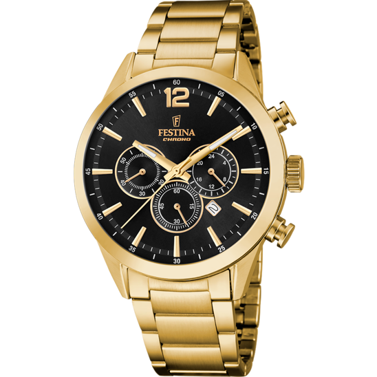 Festina F20633 Gold and Black Chronograph Watch for Men in ireland