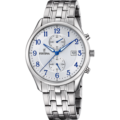Festina F6854/A Men's Chronograph Watch with Blue Dial Accents