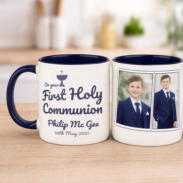 Personalised First Holy Communion Mug Ireland – Custom Photo Gift for Boy or Girl
