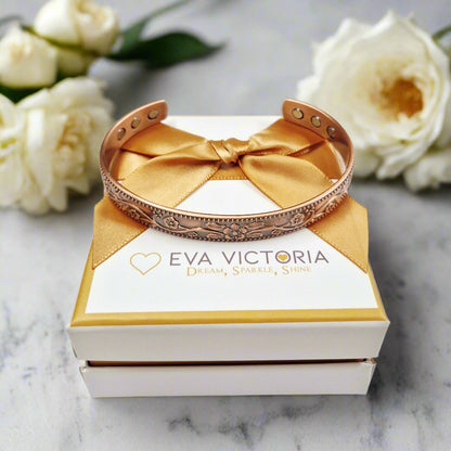 Floral Copper Magnetic Bangle for Women Ireland