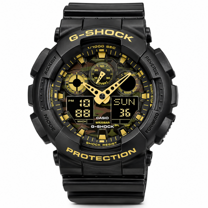 Casio G-Shock GA-100CF-1A9ER Gold Camouflage Dial Watch buy in Ireland