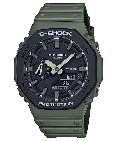 Casio G-Shock GA-2110SU-3AER Carbon Core Utility Watch - Green & Black