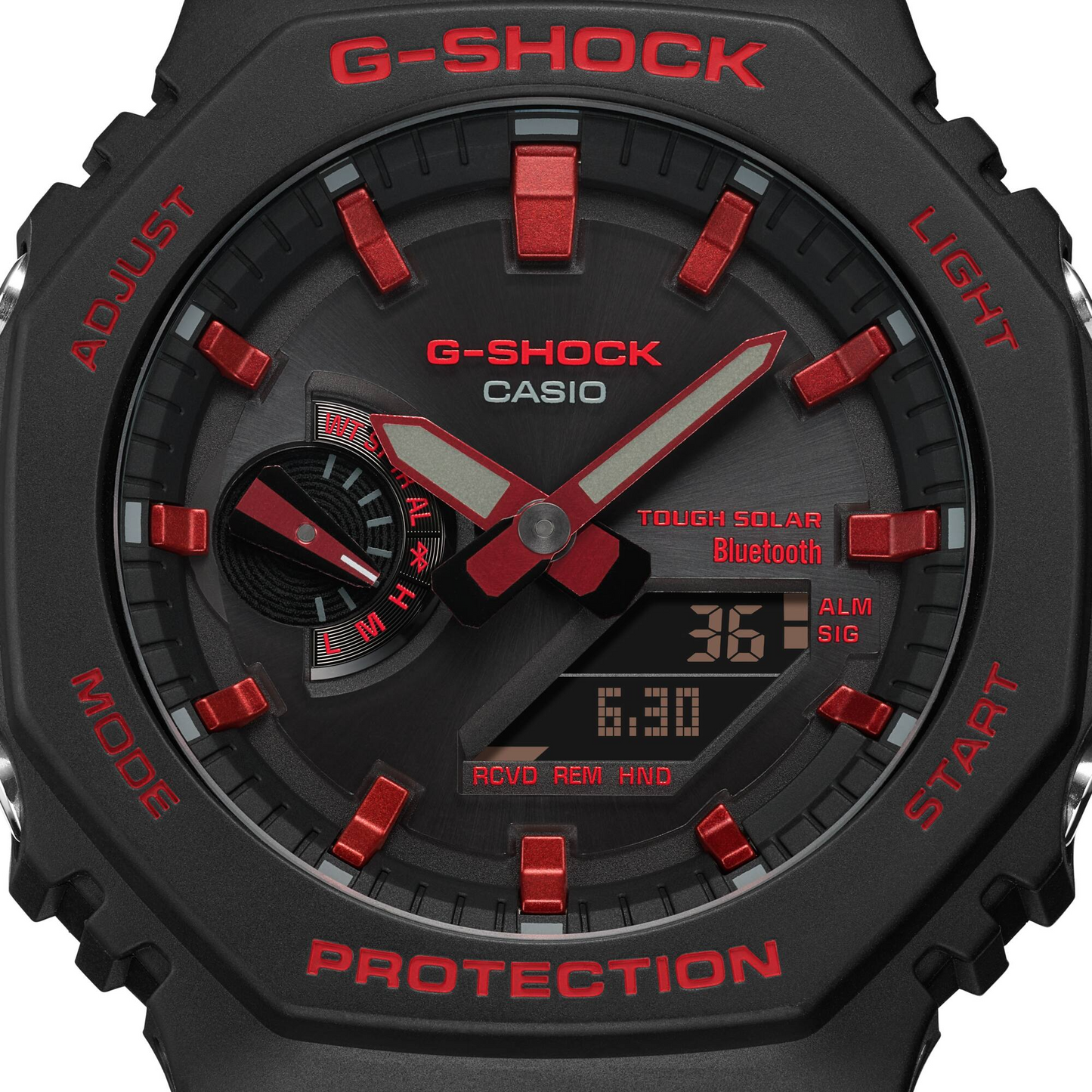 Casio G-Shock GA-B2100BNR-1A Bluetooth Solar Black & Red Watch