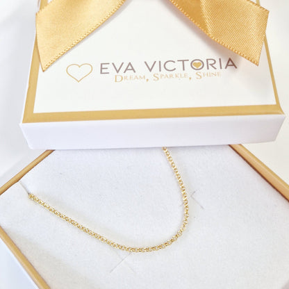 Sterling Silver Gold Plated Belcher Chain 1mm