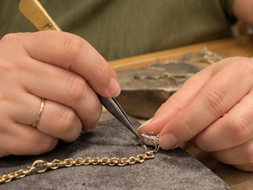 Jewellery repair services including rings chains bracelets and stones