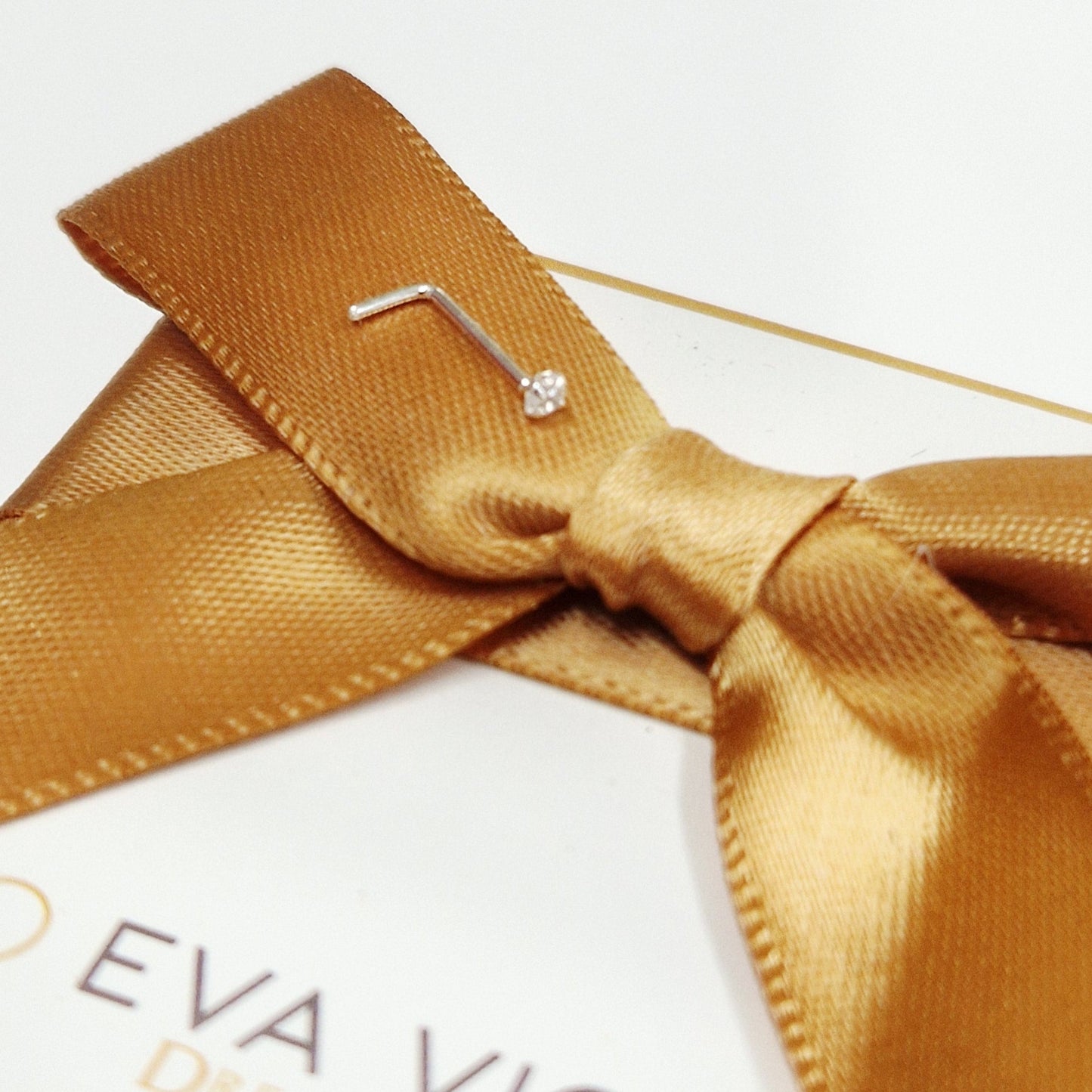 l shaped silver nose stud eva victoria