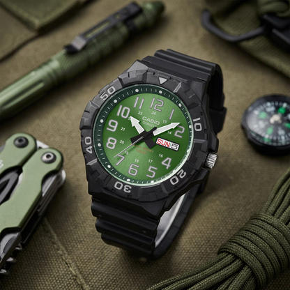 Casio MRW-210H-3BV Green Dial Oversized Style Watch
