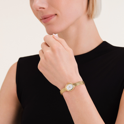 Rosefield Mini Oval Gold Watch