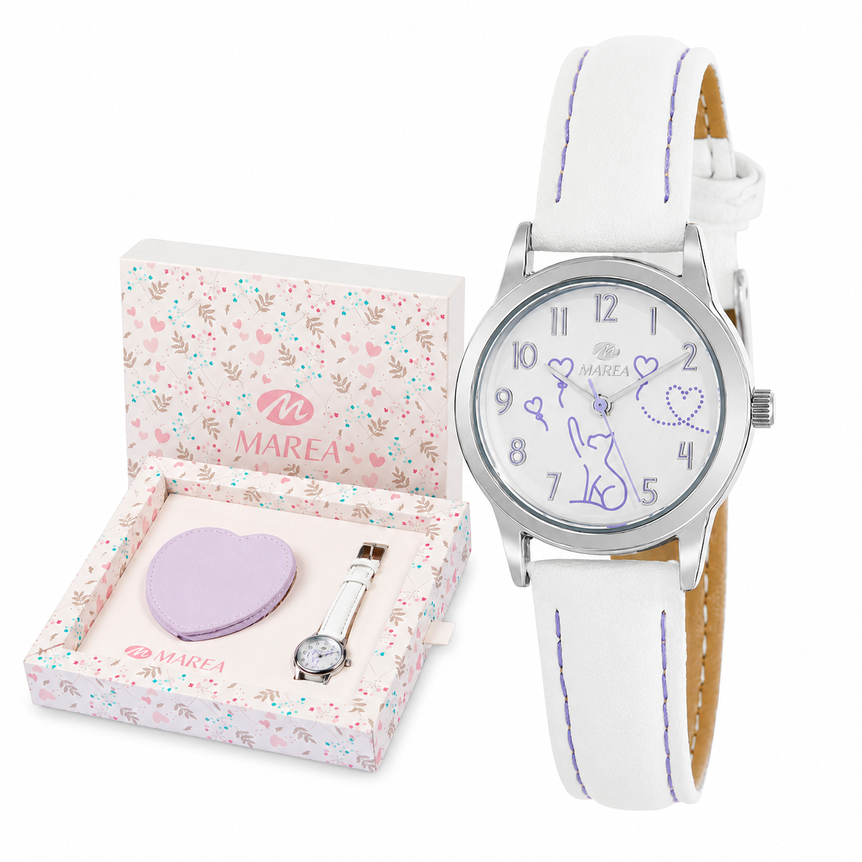 Lilac Girls Watch & Heart Purse Gift Set in ireland