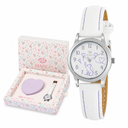 Lilac Girls Watch & Heart Purse Gift Set in ireland