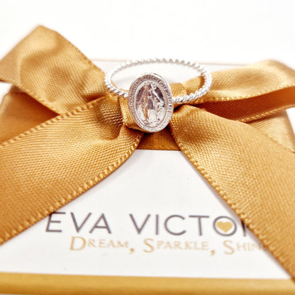 Sterling Silver Miraculous Medal Ring