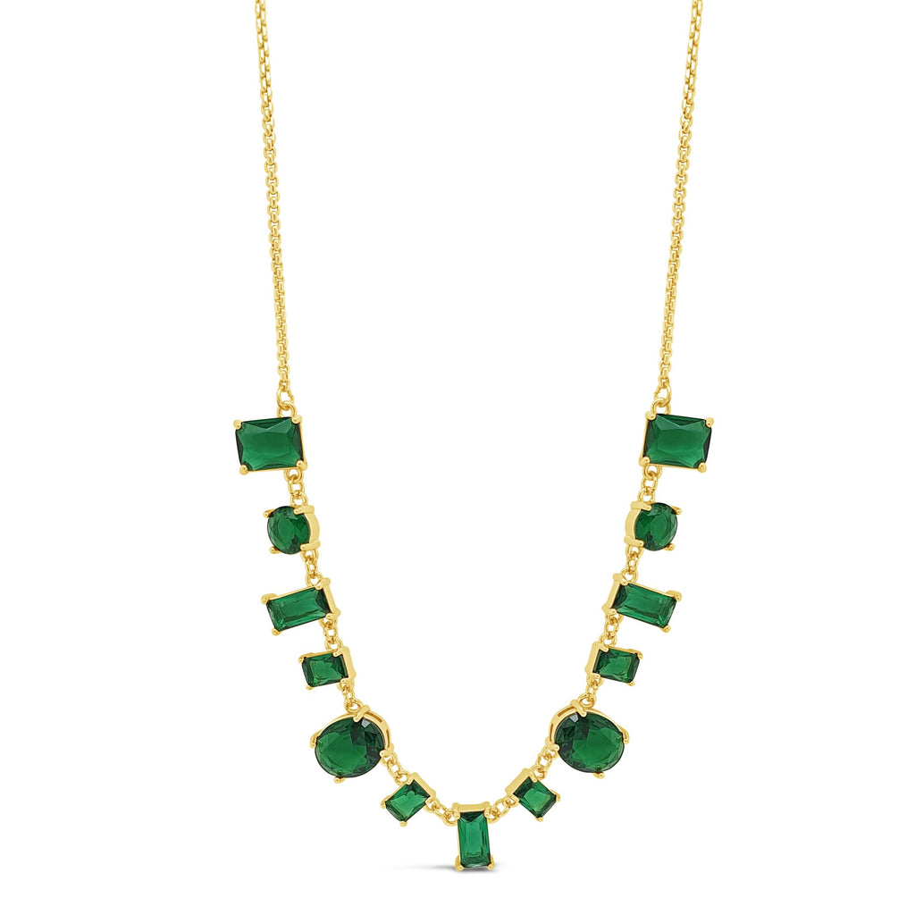 gold emerald necklace