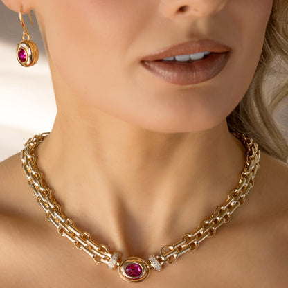 Absolute Jewellery Crystal Radiance Gold 20" Statement Necklace
