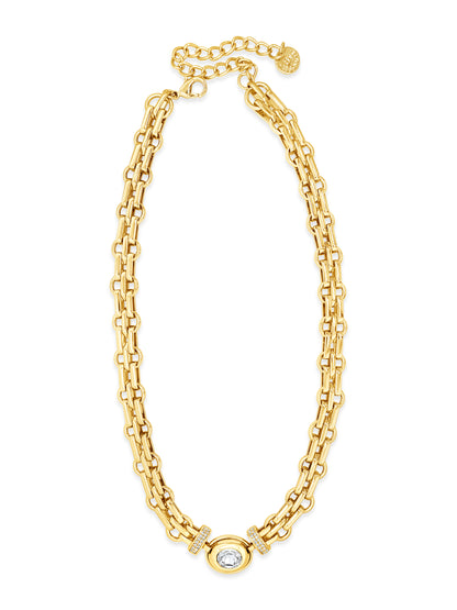 Absolute Jewellery Crystal Radiance Gold 20" Statement Necklace