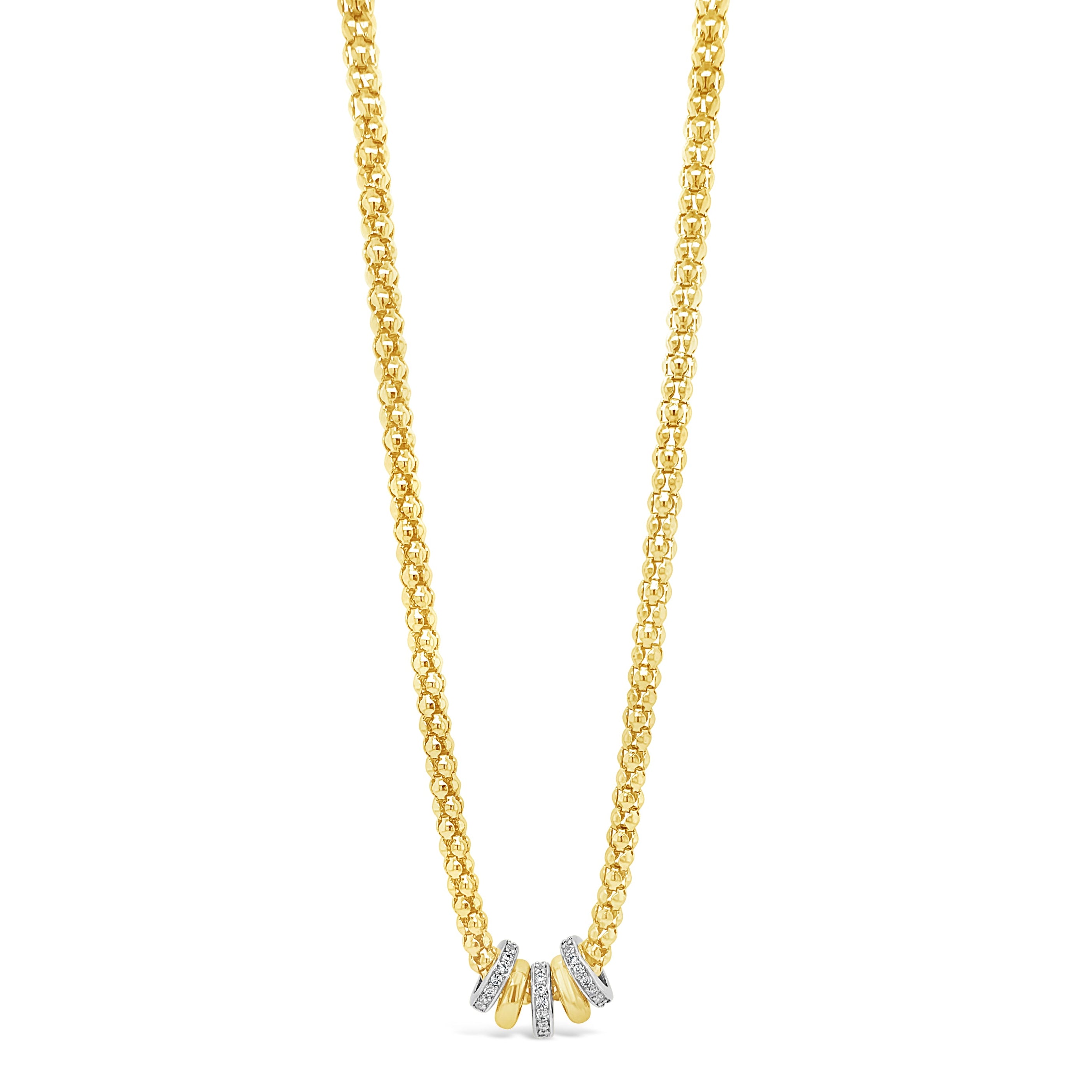 Absolute Jewellery Gold Links Necklace with Magnetic Clasp