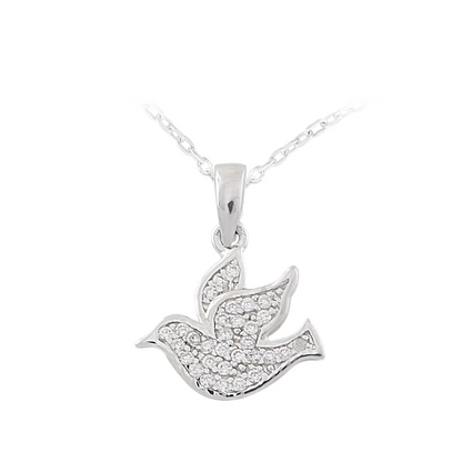 Sterling Silver Confirmation Dove Pendant - girls jewellery ireland