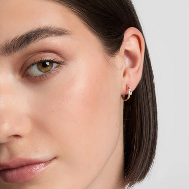 9ct Yellow Gold 14mm Pear Huggie Earrings