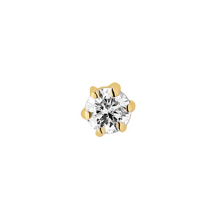 9ct Gold Lab Diamond Flat Back Ear Piercing ireland