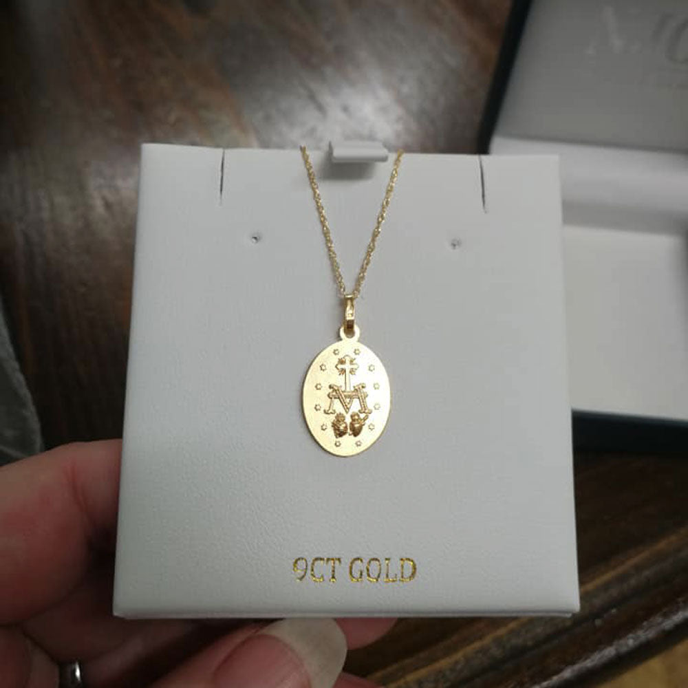 9ct Yellow Gold Miraculous Medal Gift Set