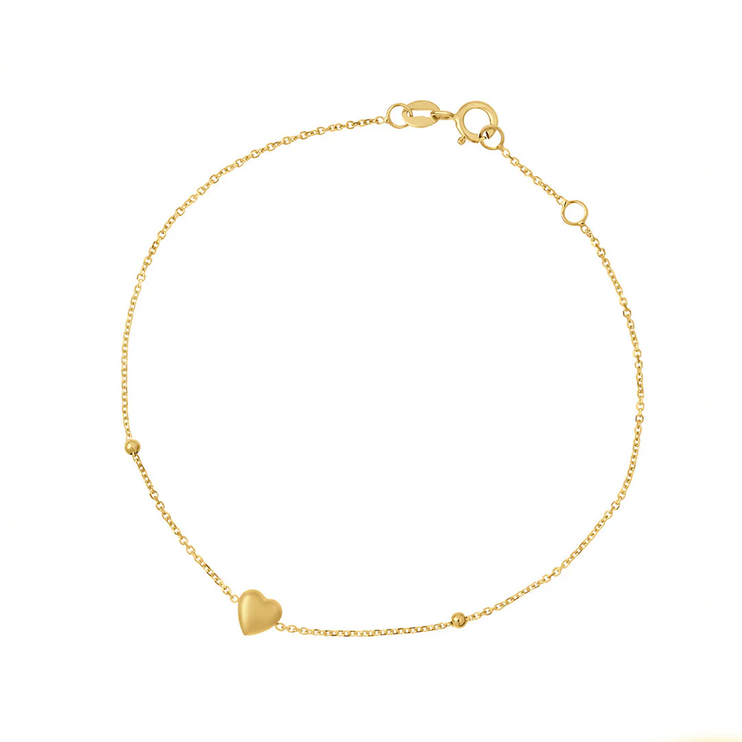 9ct Gold Small Bubble Heart Bracelet for kids in ireland