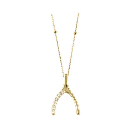 Gold Vermeil Wishbone Necklace | Magpie Jewellery