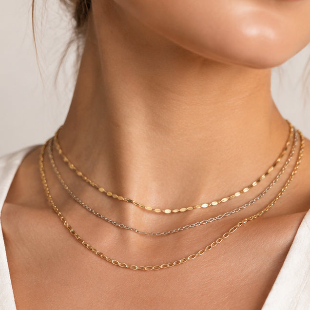 Choose your chain for a personalised name necklace