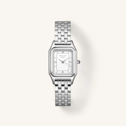 Rosefield Ivy White Silver Watch