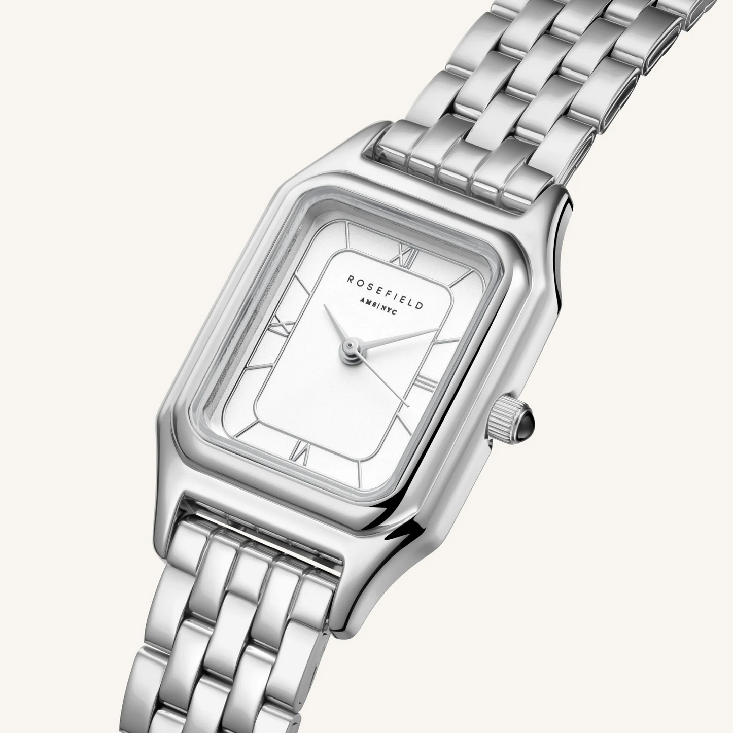 Rosefield Ivy White Silver Watch