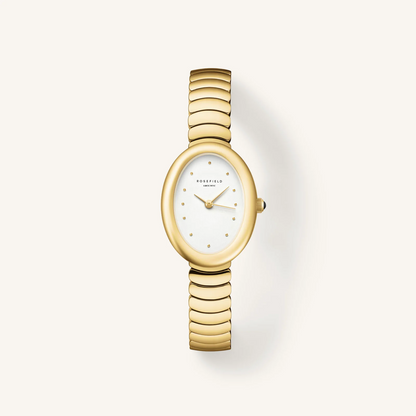 Rosefield Watch - Ovale White & Gold