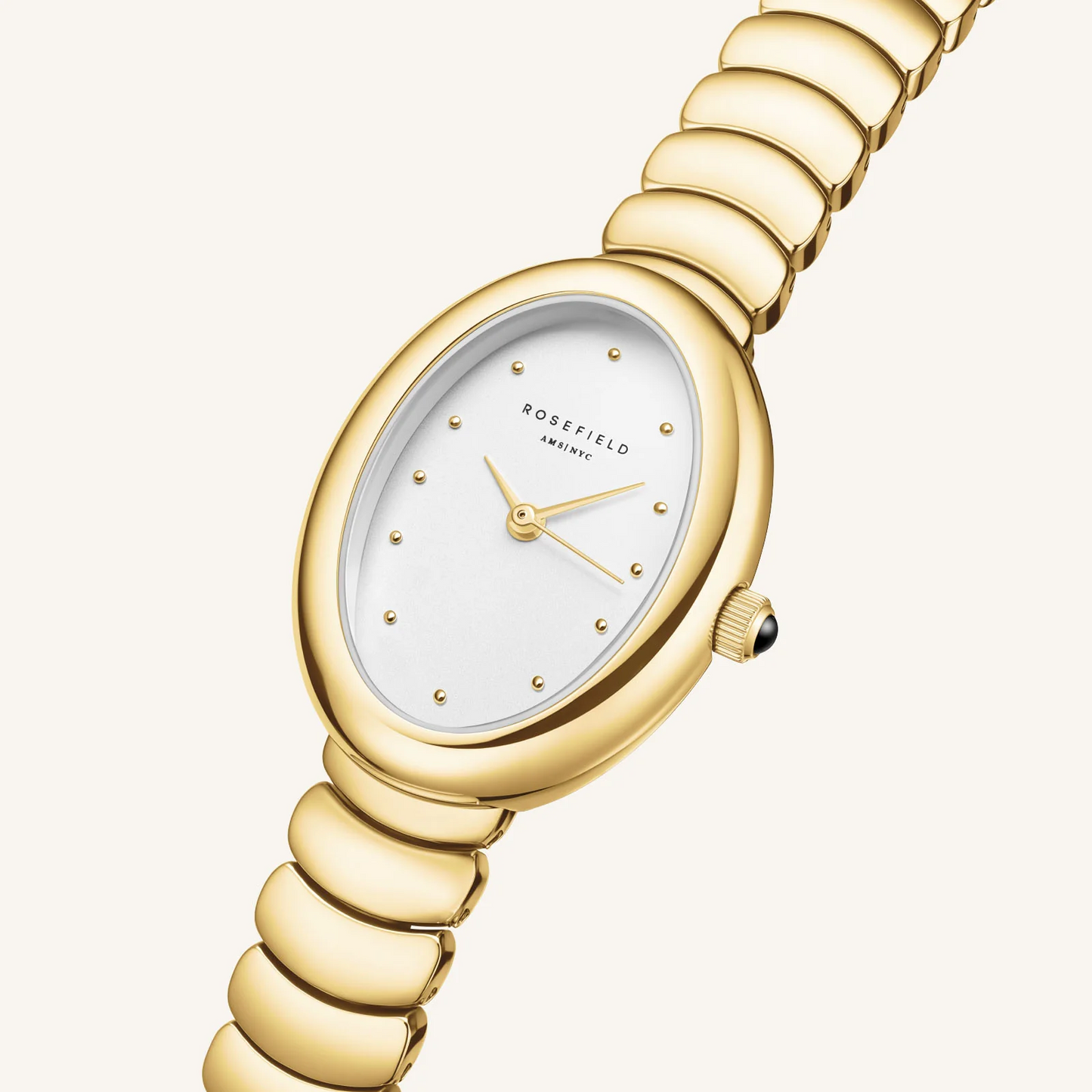 Rosefield Watch - Ovale White & Gold