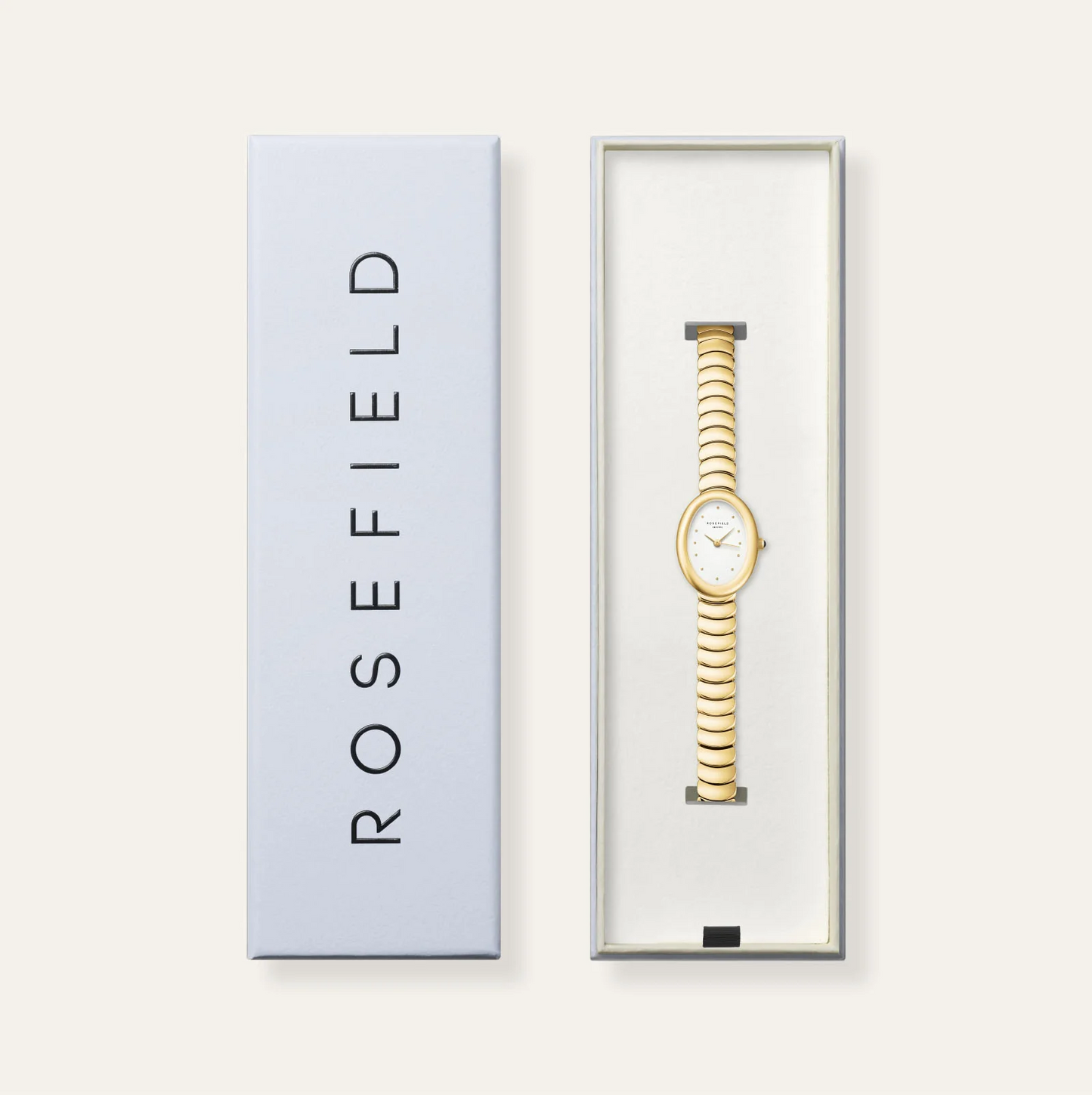 Rosefield Watch - Ovale White & Gold