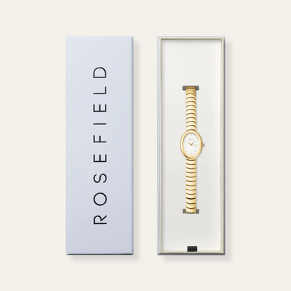 Rosefield Watch - Ovale White & Gold