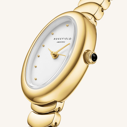 Rosefield Watch - Ovale White & Gold