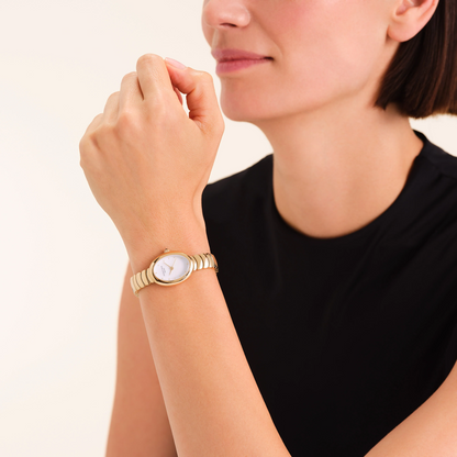 Rosefield Watch - Ovale White & Gold
