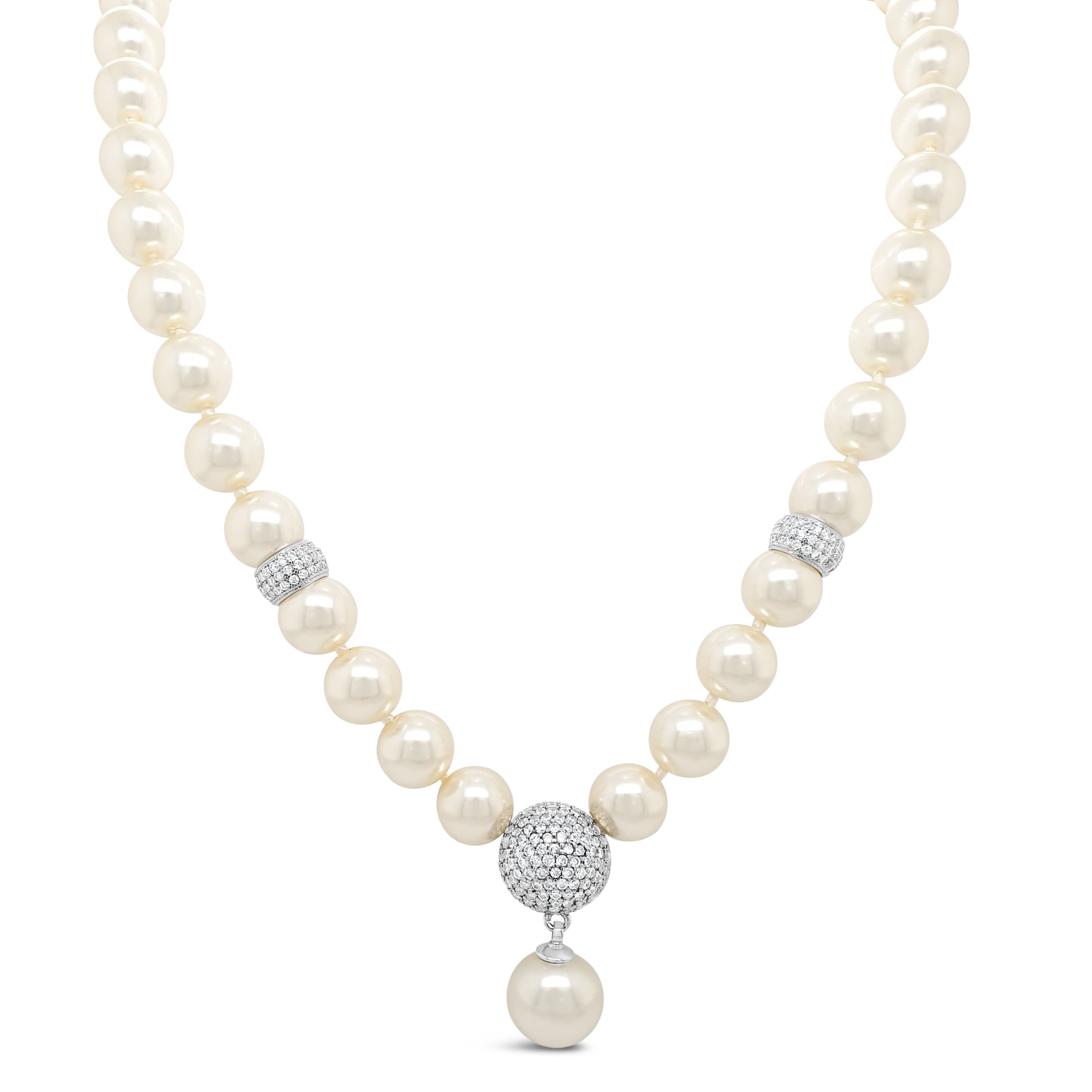 Absolute Jewellery Celeste Cream Pearl Drop Necklace in 5 colours