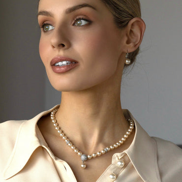 Absolute Jewellery Celeste Pearl Drop Necklace in 5 colours