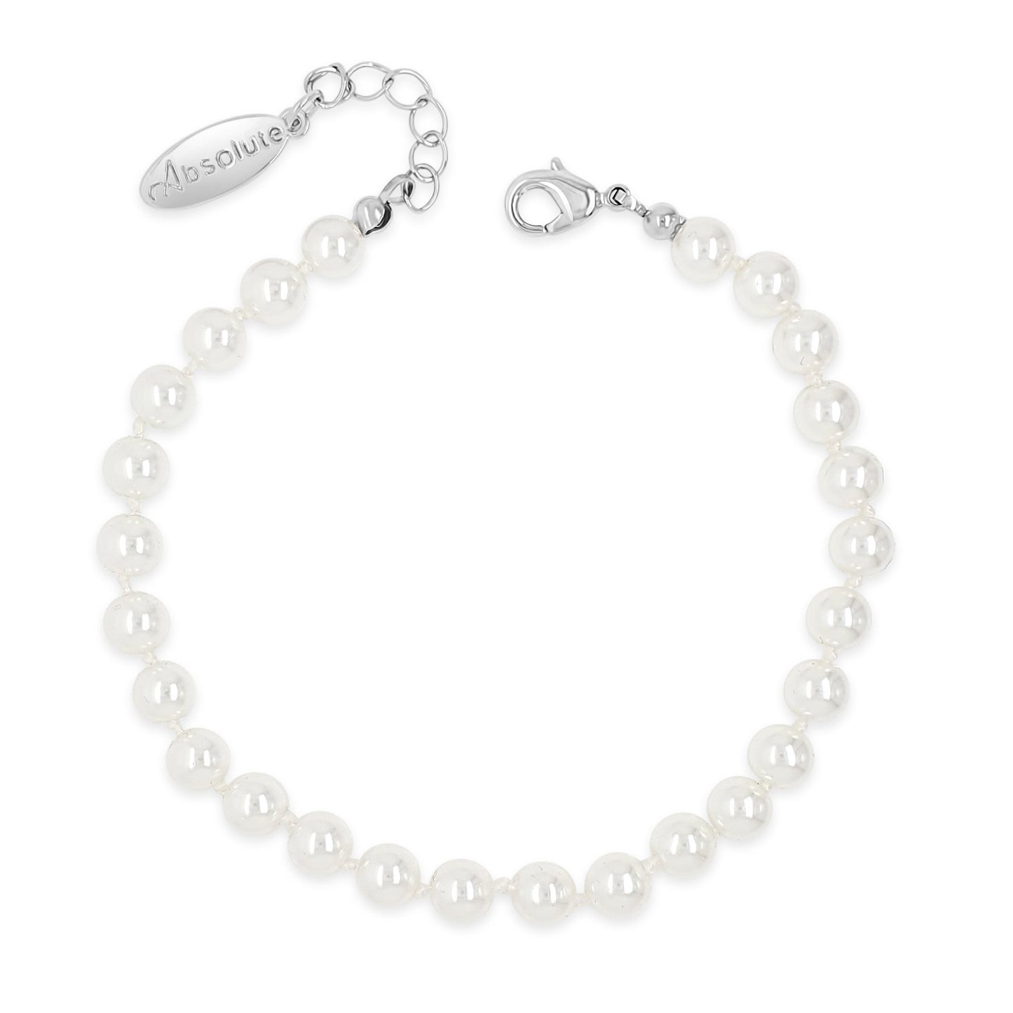 Absolute Jewellery Classic 6mm White Pearl Bracelet