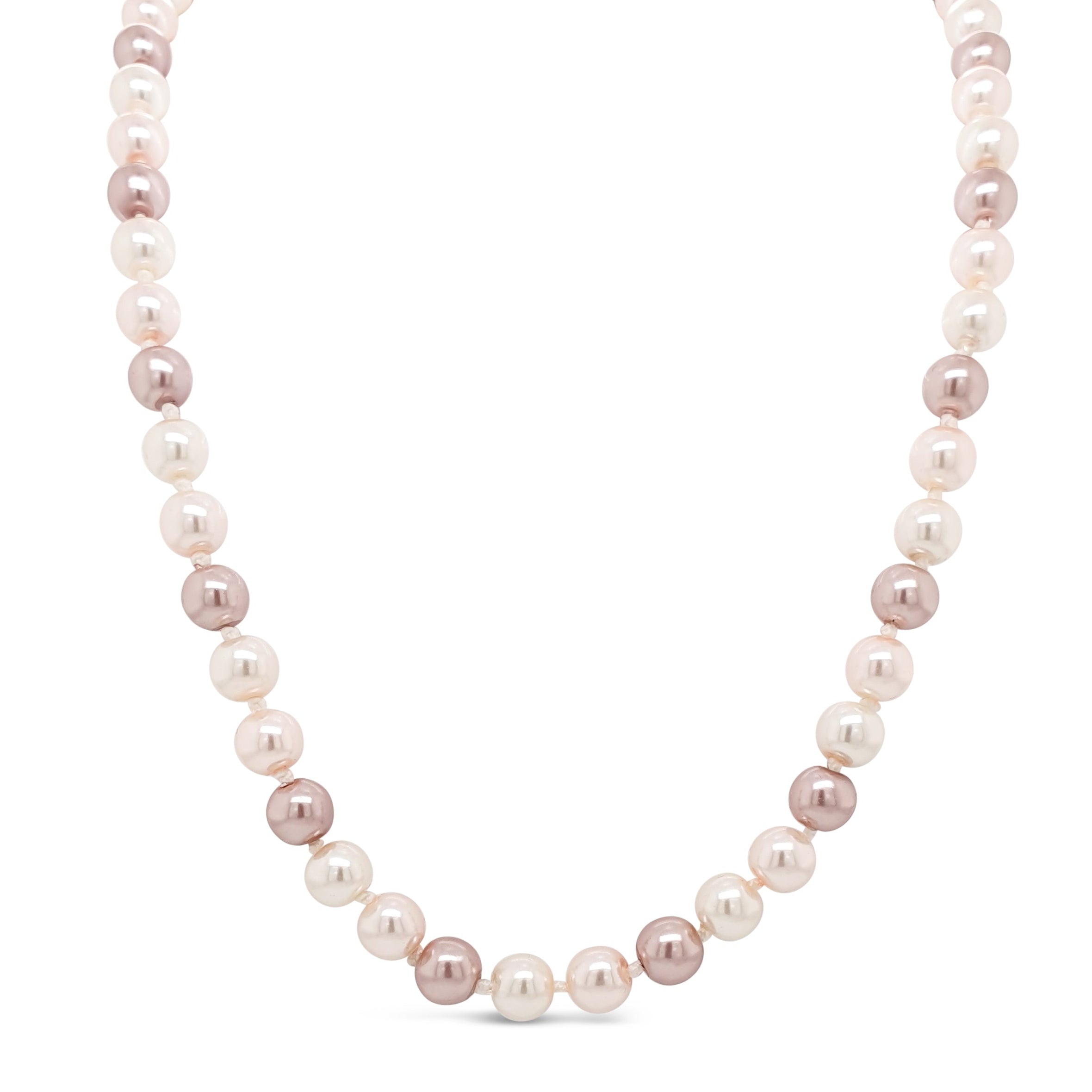 single peach pink pearls necklace for women ireland