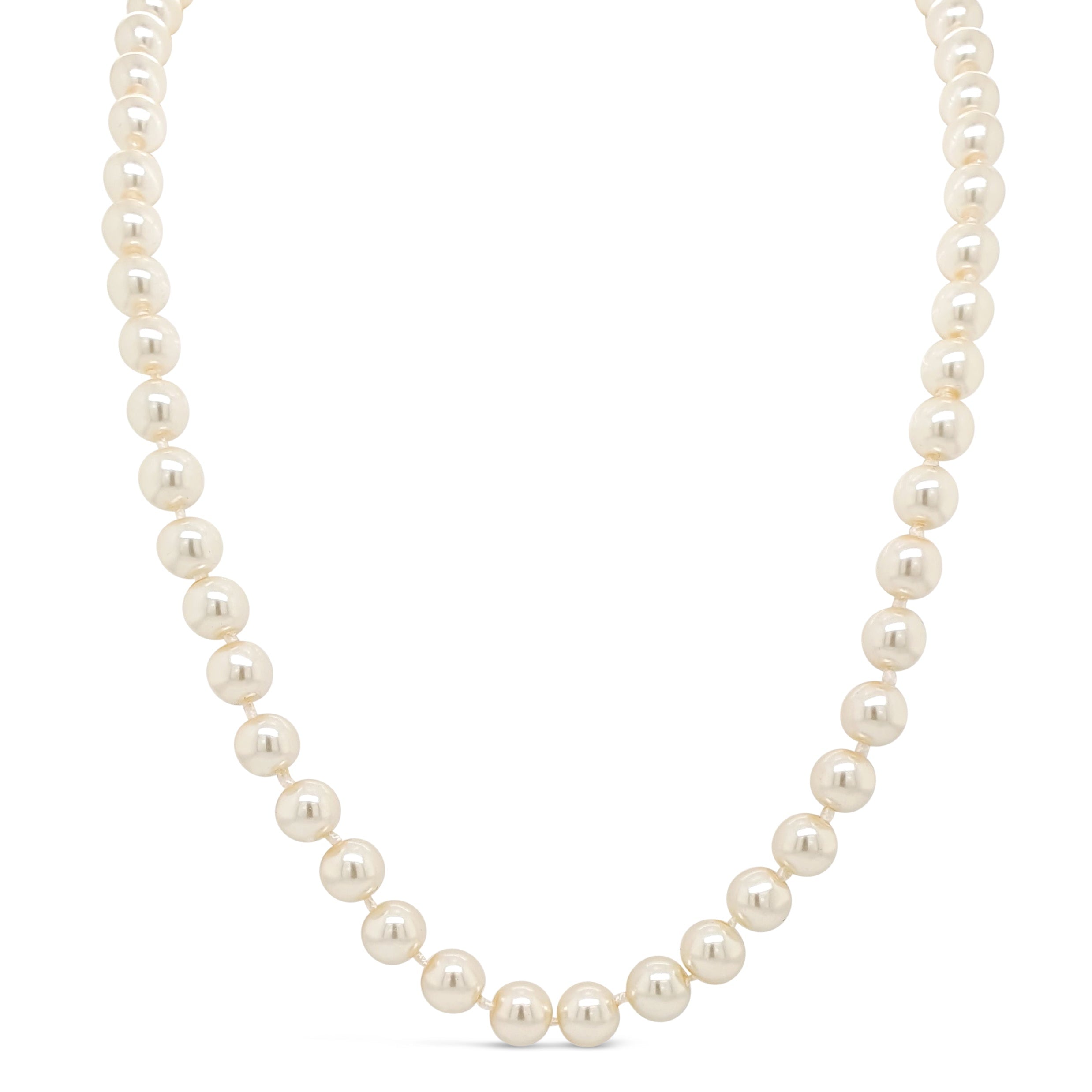 cream pearl necklace classic design - eva victoria ireland
