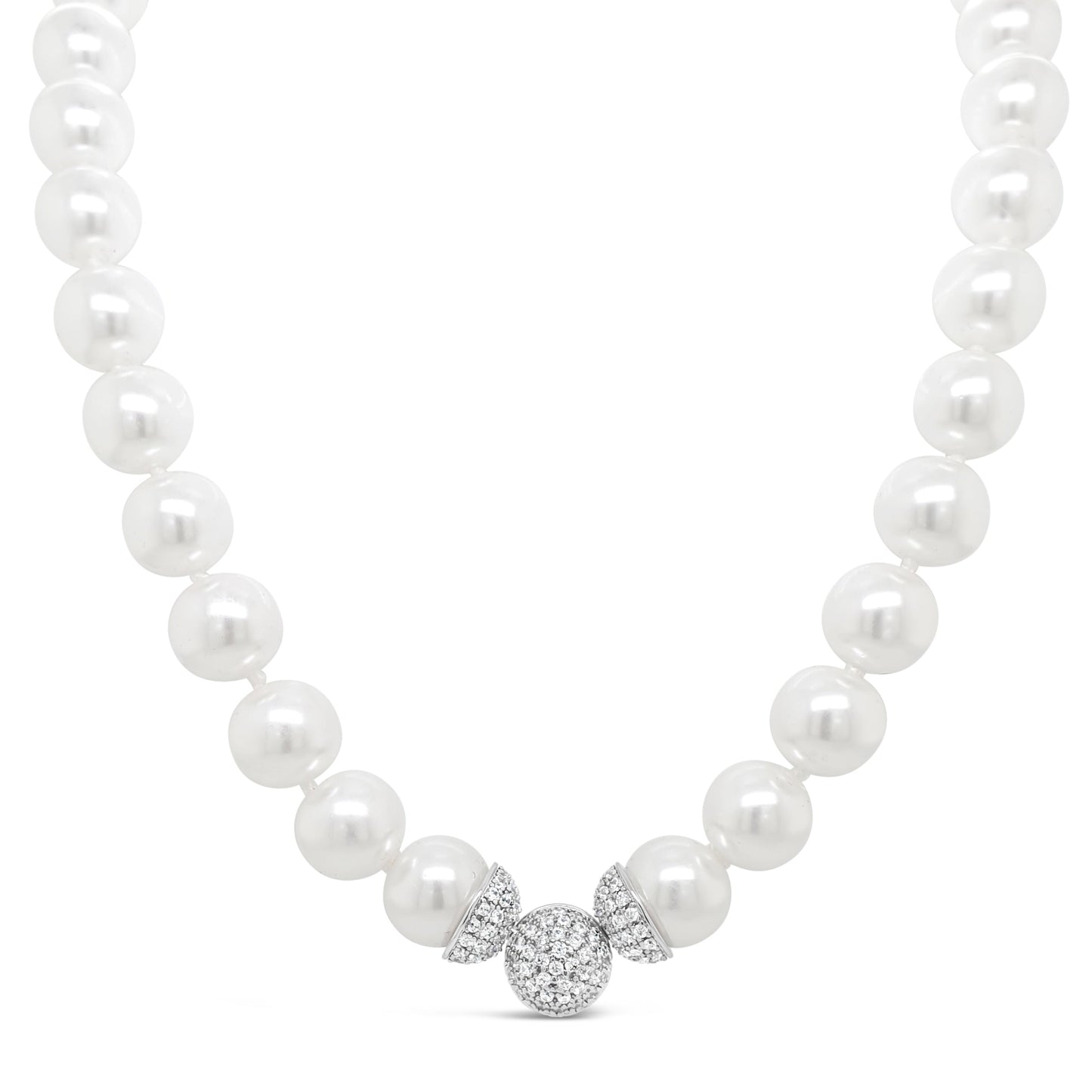 classic white pearl necklace for women ireland 45cm