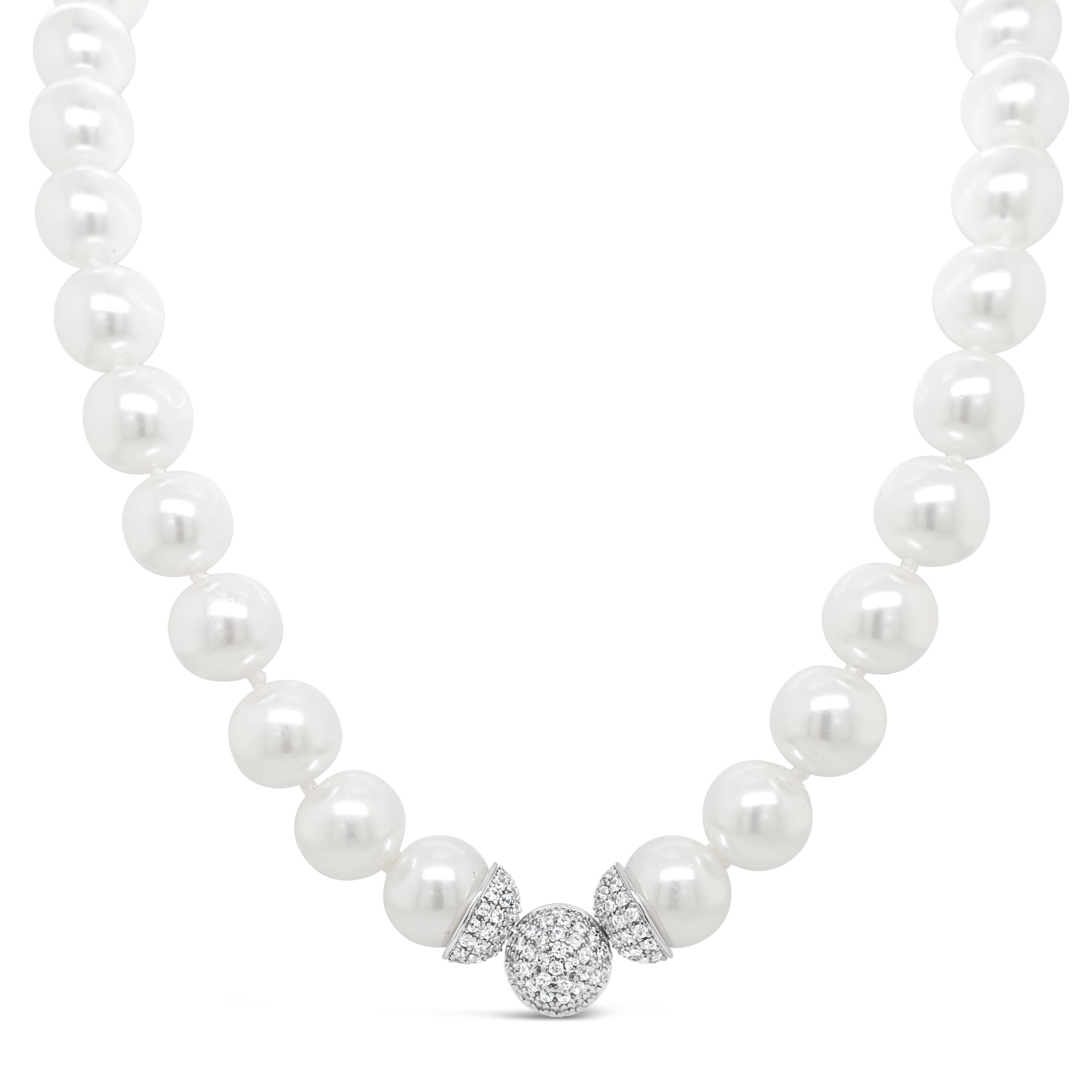 classic white pearl necklace for women ireland 45cm