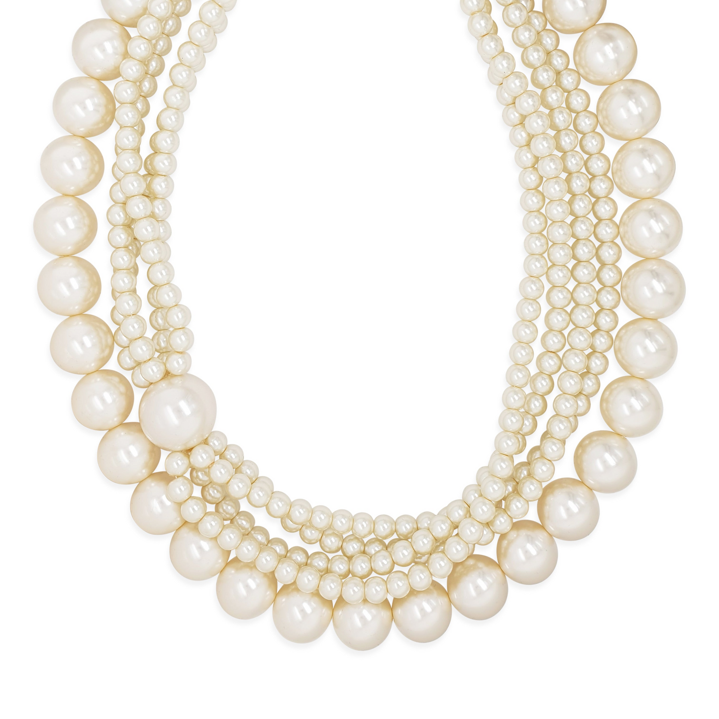 Absolute Jewellery Aurora Multi-Layer Pearl Statement Necklace