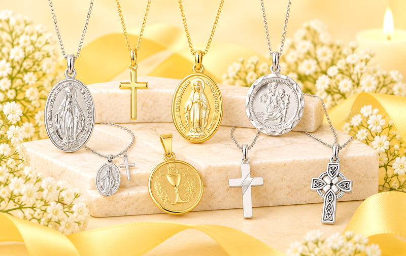 Religious jewellery including sterling silver medals, crosses and Christian jewellery in Ireland