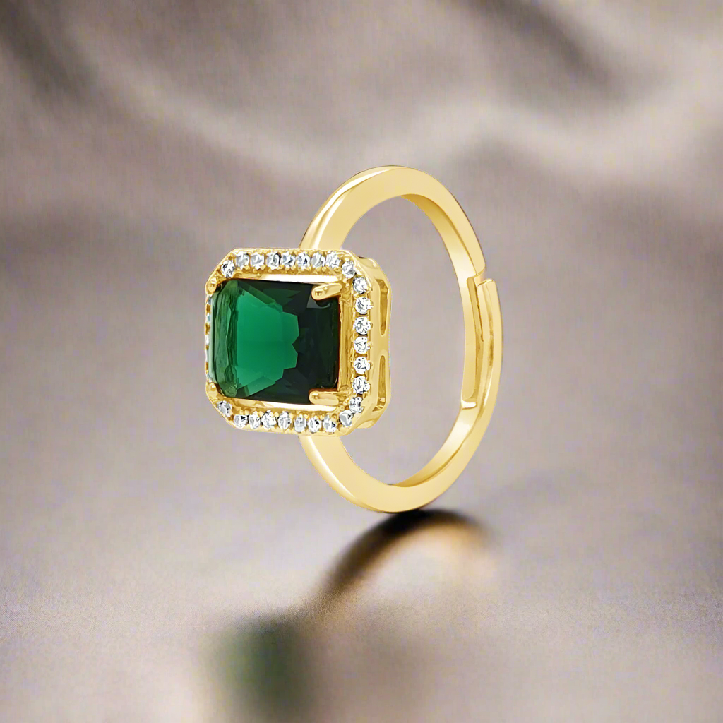 gold emerald ring