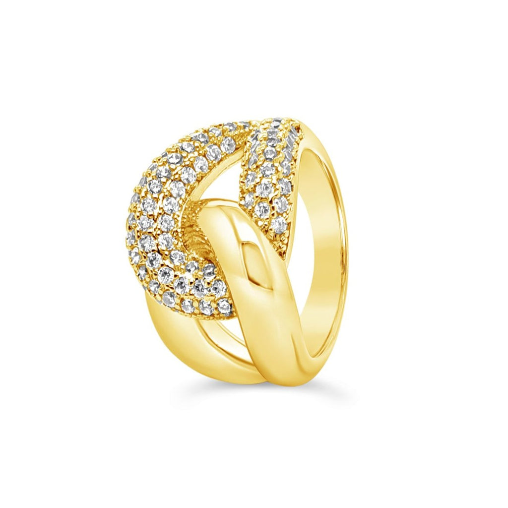 bulbous gold twist ring